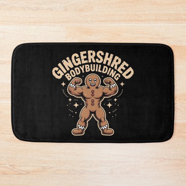 Item preview, Gingershred Bodybuilding | Funny Muscular Gingerbread Gym Design designed and sold by SaritaVerseArt.