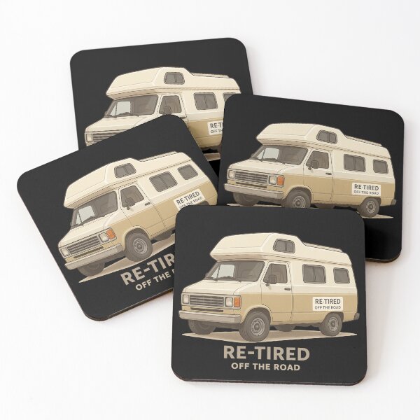 Item preview, Vintage Camper Van - Re-Tired Off The Road designed and sold by I AM BRO.