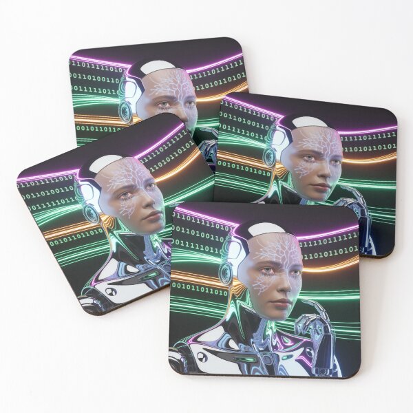 Item preview, Futuristic Humanoid Robot - AI Cyberpunk Art designed and sold by AndrewYoko.