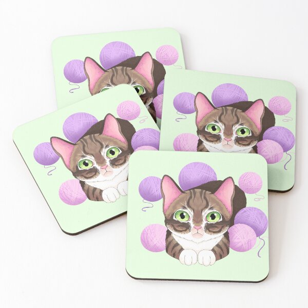 Item preview, Kitty among the wool designed and sold by Art_with_Honesty.