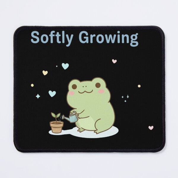 Item preview, Softly Growing – Kawaii Frog Gentle Growth Design designed and sold by CuteOasis.