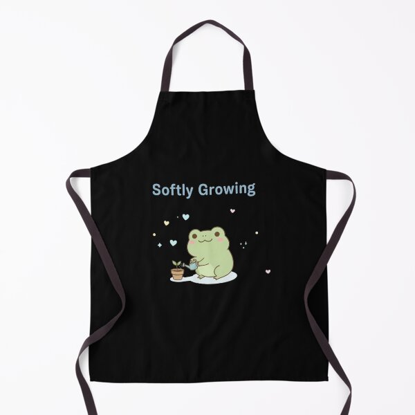 Aperçu de l'œuvre Softly Growing – Kawaii Frog Gentle Growth Design créée et vendue par CuteOasis.