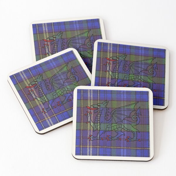 Item preview, Davies Welsh Tartan – Heritage of the Dyfed Line & y Ddraig Goch - the red dragon v2 designed and sold by WheelieGdArt.