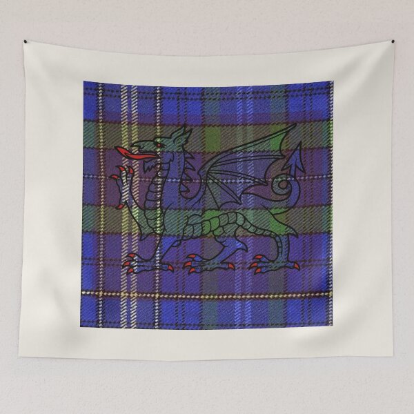 Item preview, Davies Welsh Tartan – Heritage of the Dyfed Line & y Ddraig Goch - the red dragon v2 designed and sold by WheelieGdArt.