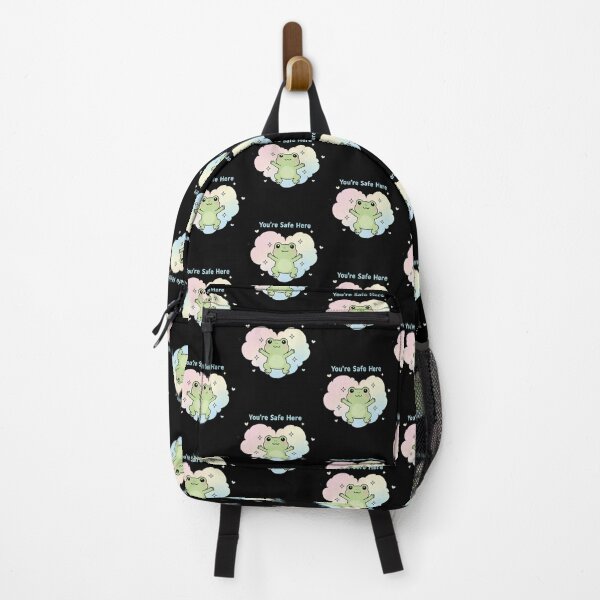 Item preview, You're Safe Here – Kawaii Frog Comforting Quote Tee designed and sold by CuteOasis.