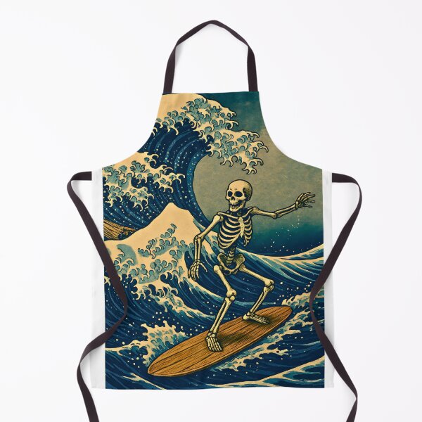 Item preview, Skeleton Surfer of the Great Wave designed and sold by Vividy.