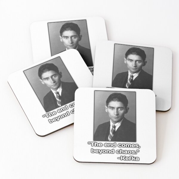 Item preview, Franz Kafka with "The end comes, beyond chaos." Kefka Quote designed and sold by TaienV.