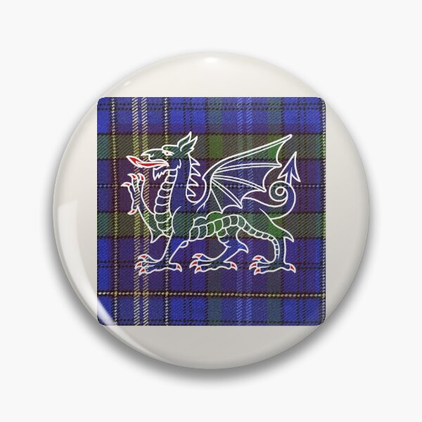 Item preview, Davies Welsh Tartan – Heritage of the Dyfed Line & y Ddraig Goch - the red dragon v3 designed and sold by WheelieGdArt.