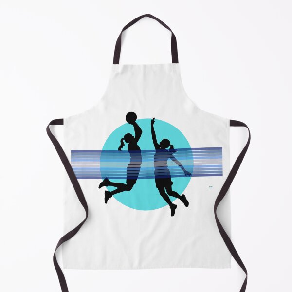 Item preview, Streetball Girls Attack and Defence Basketball Tee – Blue Silhouette | Minimal Vector Design designed and sold by SlanTee.