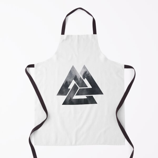 Item preview, Valknut Symbol Filled With Misty Nordic Forest designed and sold by MythologyRealm.