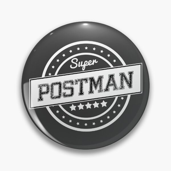 Item preview, Super Postman retro badge  designed and sold by WAMTEES.