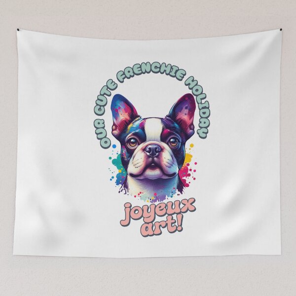 Item preview, Cute Frenchie art for dog lovers, playful and adorable designed and sold by peekaboo Designs.