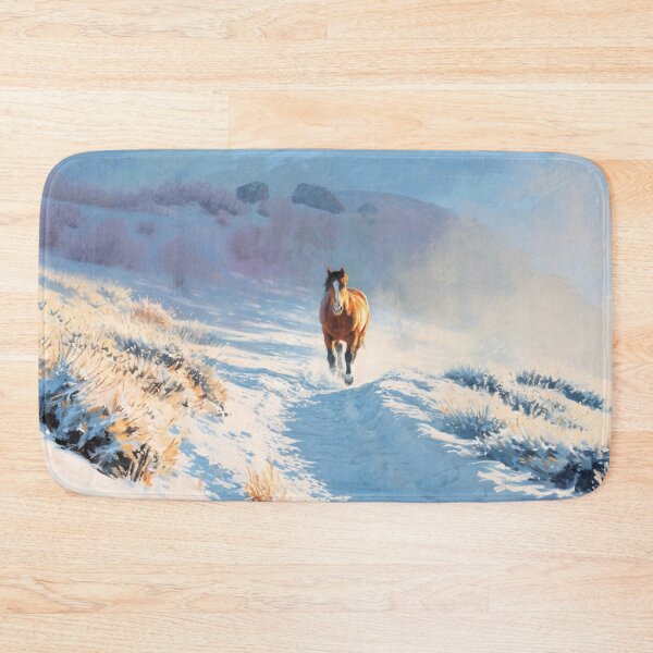 Item preview, A Thoroughbred horse racing along a snowy trail Horses in Motion designed and sold by CDC40.