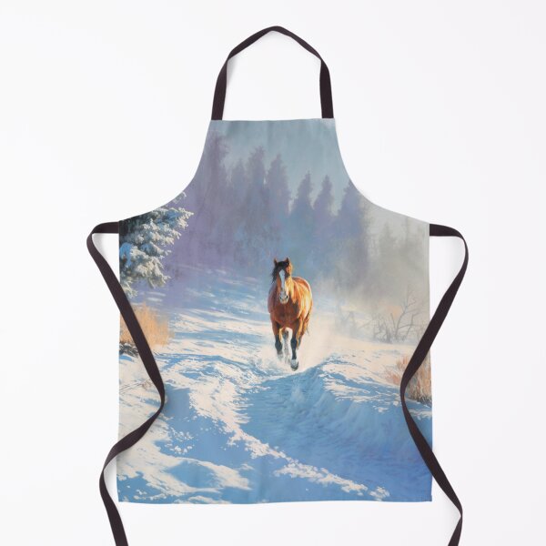 Item preview, A Thoroughbred horse racing along a snowy trail Horses in Motion designed and sold by CDC40.