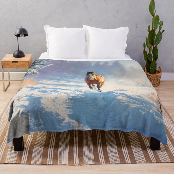 Item preview, A Thoroughbred horse racing along a snowy trail Horses in Motion designed and sold by CDC40.