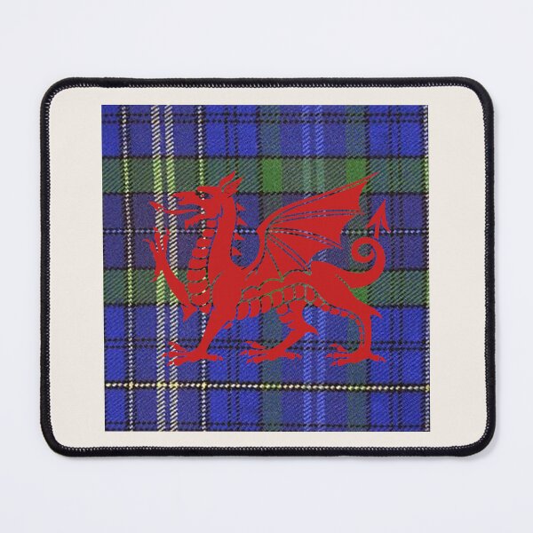 Item preview, Davies Welsh Tartan – Heritage of the Dyfed Line & y Ddraig Goch - the red dragon v4 designed and sold by WheelieGdArt.