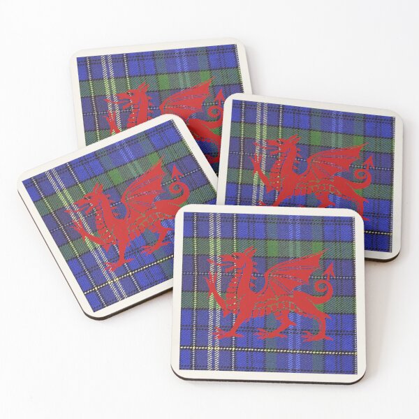 Item preview, Davies Welsh Tartan – Heritage of the Dyfed Line & y Ddraig Goch - the red dragon v4 designed and sold by WheelieGdArt.