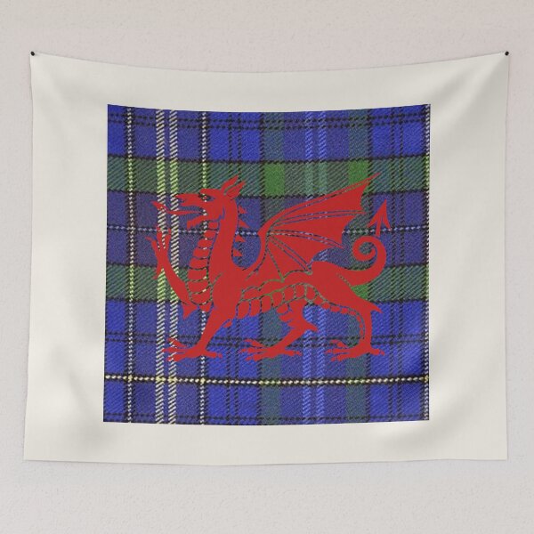 Item preview, Davies Welsh Tartan – Heritage of the Dyfed Line & y Ddraig Goch - the red dragon v4 designed and sold by WheelieGdArt.