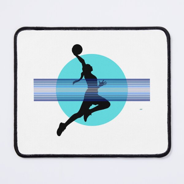 Item preview, Streetball Girl Slam Dunk Basketball Tee – Blue Silhouette | Minimal Vector Design designed and sold by SlanTee.