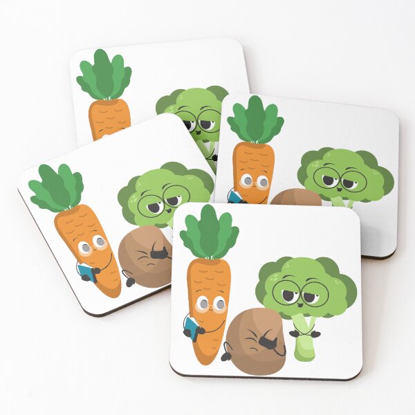 Item preview, Carrot, broccoli and potato going "doh" from "If Peanuts aren't nuts, what are they? fruity field guide volume 2" designed and sold by Acorn-Studio.