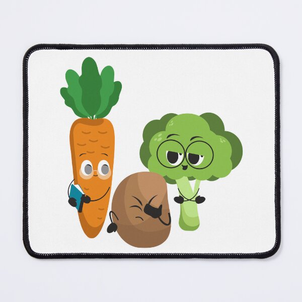 Item preview, Carrot, broccoli and potato going "doh" from "If Peanuts aren't nuts, what are they? fruity field guide volume 2" designed and sold by Acorn-Studio.