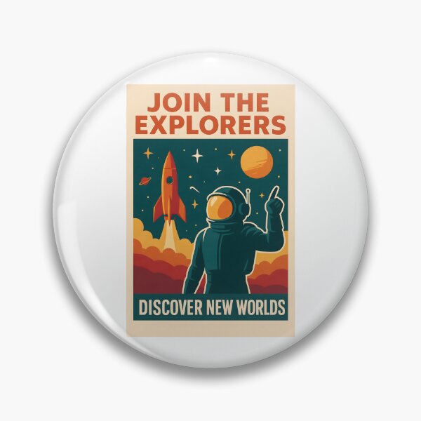 Item preview, Retro Space Adventure Poster - Discover New Worlds. designed and sold by The-T-In-Retro.