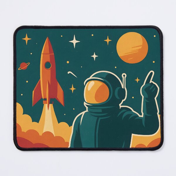 Item preview, Retro Space Adventure Poster - Discover New Worlds. designed and sold by The-T-In-Retro.