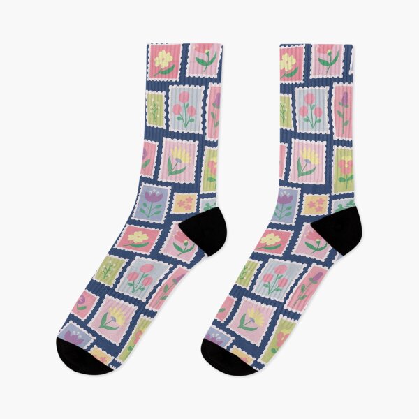 Item preview, floral vintage postage stamps cute pattern designed and sold by winterpumpkin.
