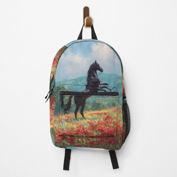 Item preview, An Andalusian horse rearing up on its hind legs in a flower-filled field Horses in Motion designed and sold by CDC40.