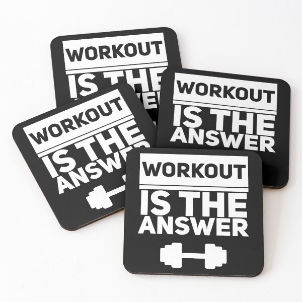 Item preview, Workout Is The Answer | Gym Quote designed and sold by WAMTEES.