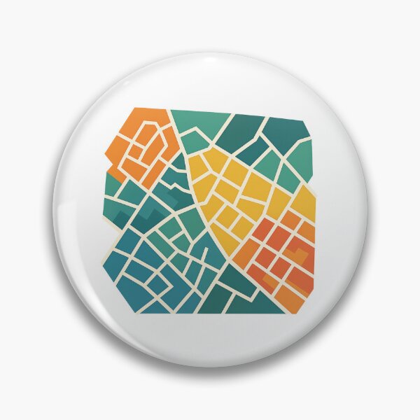 Item preview, Hello Neighbor Fanart - Abstract Geometric Suburban Map designed and sold by Le Grand Requin.