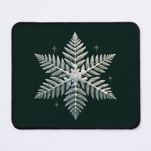 Item preview, Soft Winter Fern – Snowy Botanical Snowflake designed and sold by MalgoRys.