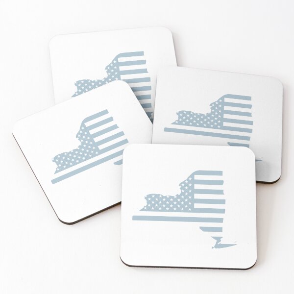 Item preview, New york USA Flag Silhouette Stars and Stripes State Outline designed and sold by Paper Drip.