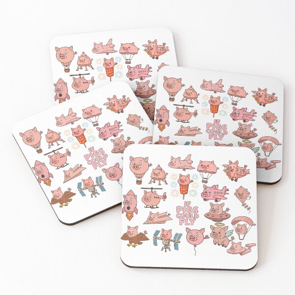 Item preview, If pigs could fly - funny design of airborne pigs designed and sold by Ifpiggiesscouldfly.