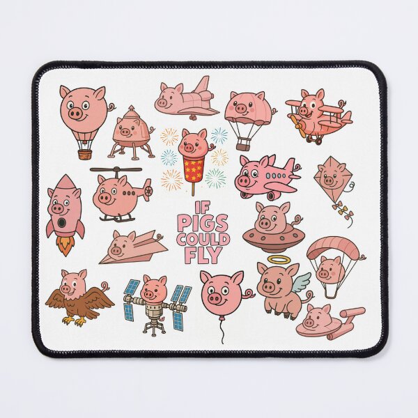 Item preview, If pigs could fly - funny design of airborne pigs designed and sold by Ifpiggiesscouldfly.