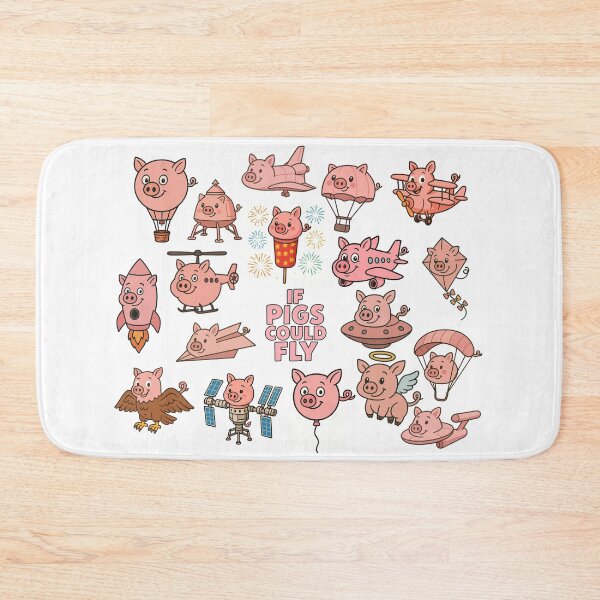 Item preview, If pigs could fly - funny design of airborne pigs designed and sold by Ifpiggiesscouldfly.
