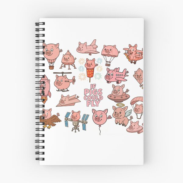 Item preview, If pigs could fly - funny design of airborne pigs designed and sold by Ifpiggiesscouldfly.