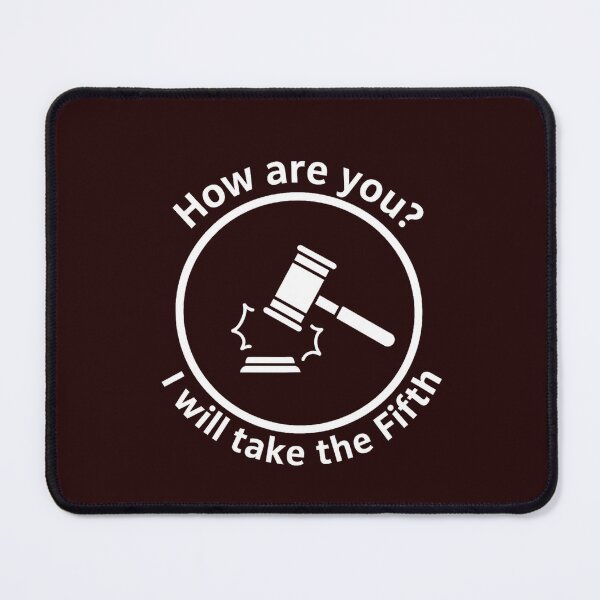 Item preview, Funny Legal Quote Design – I Will Take the Fifth | Lawyer Humor Graphic | Courtroom Gavel Artwork designed and sold by ELVIN DESIGNS.