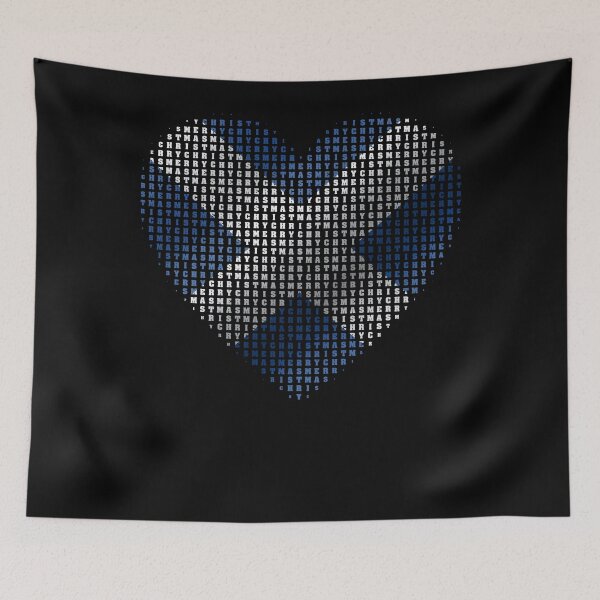 Item preview, Scotland Merry Christmas Typography Heart Art - Scottish Holiday Festive Gift designed and sold by Loom on the Loch.