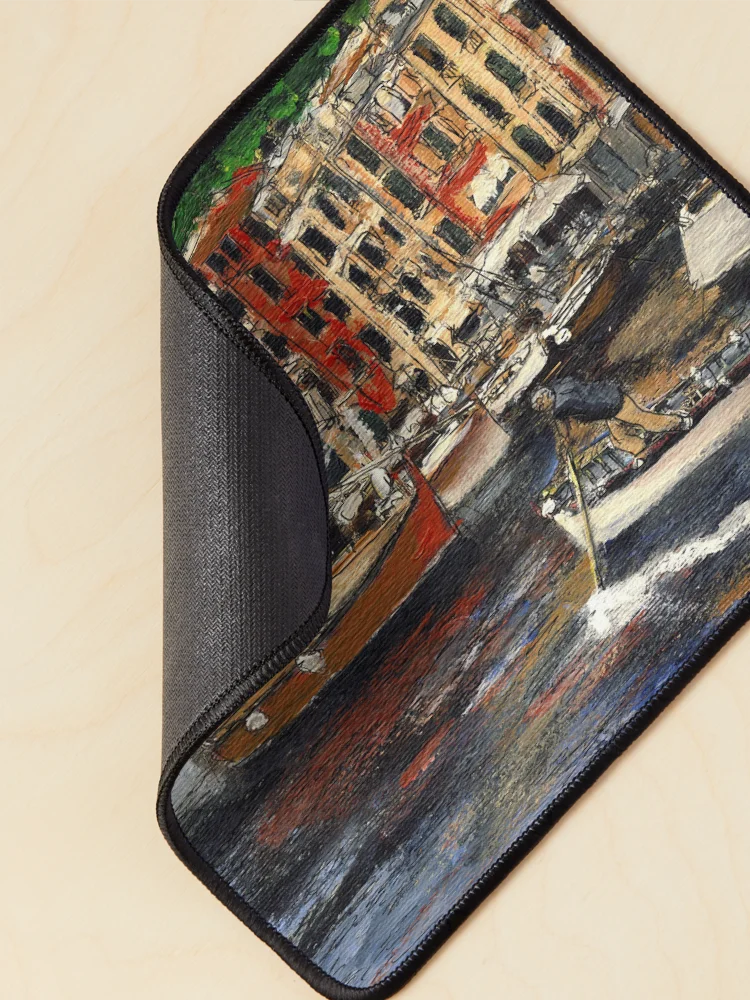 Thumbnail 2 von 5, Mauspad, Portofino Late October designt und verkauft von Randy Sprout Fine Art.
