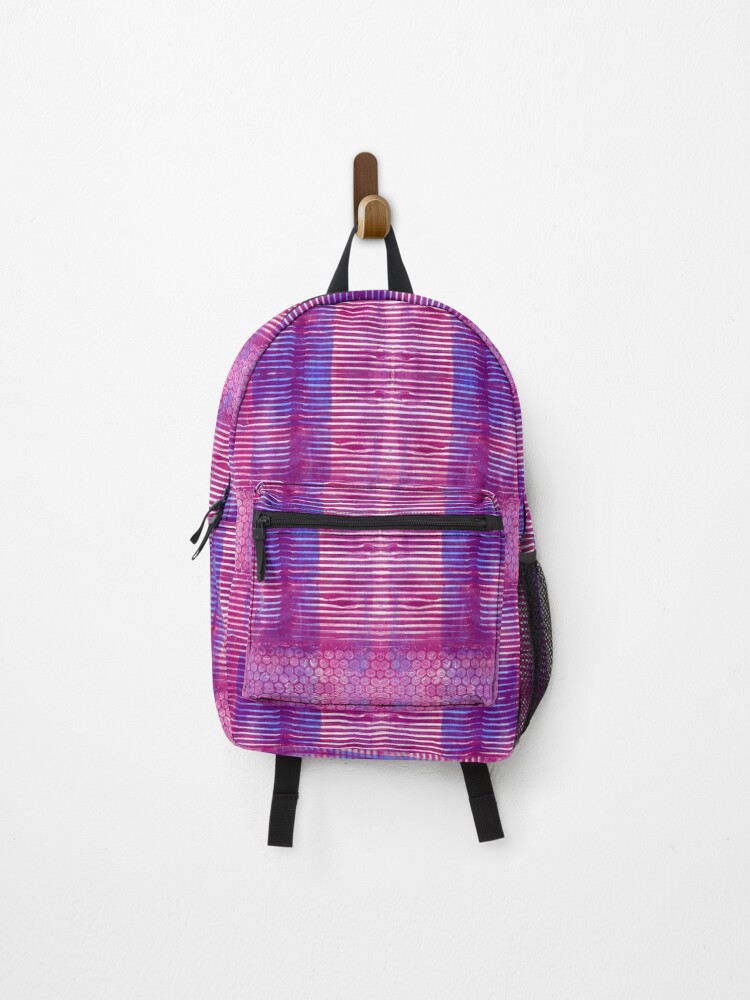 Thumbnail 1 of 3, Backpack, Textured Marks Monoprint Pattern designed and sold by vallisrowe.