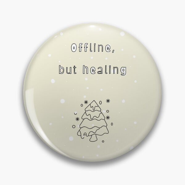 Item preview, Offline but Healing — Soft Neutral Typography designed and sold by mintmono-studio.