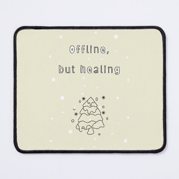 Item preview, Offline but Healing — Soft Neutral Typography designed and sold by mintmono-studio.