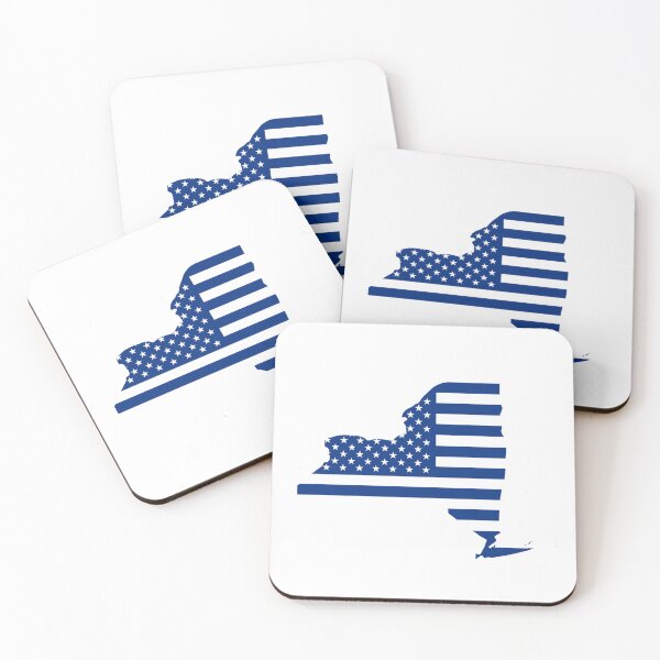 Item preview, New york USA Flag Silhouette – Stars and Stripes State Outline designed and sold by Paper Drip.