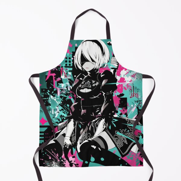 Item preview, 2B Cyborg Teal Kanji designed and sold by AnimeArsenalPrints.