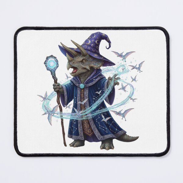 Item preview, Wizard Triceratops – Dino Mage Spellcaster Art designed and sold by DinoPrints-shop.