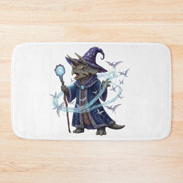 Item preview, Wizard Triceratops – Dino Mage Spellcaster Art designed and sold by DinoPrints-shop.