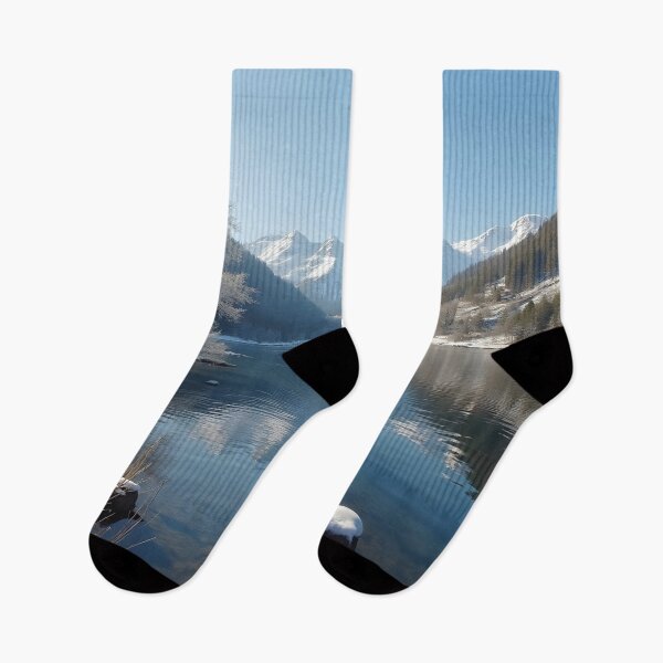 Item preview, Picturesque winter landscape with lake designed and sold by Djantrix.