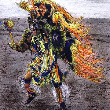 Artwork thumbnail, Indian Dancer by Randy Sprout Fine Art