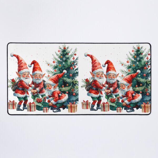 Item preview, Cheerful Christmas Elves with Gifts and Tree designed and sold by PAPIRO SIGLO XXI.